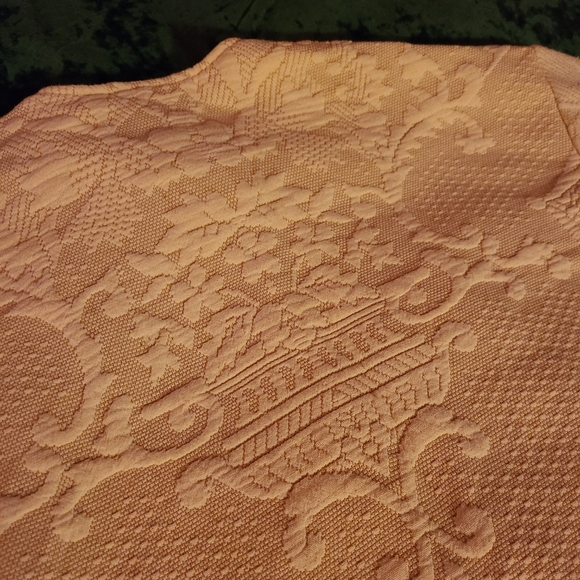 90s(?) Cropped boxy floral cream jacket - Picture 5 of 12